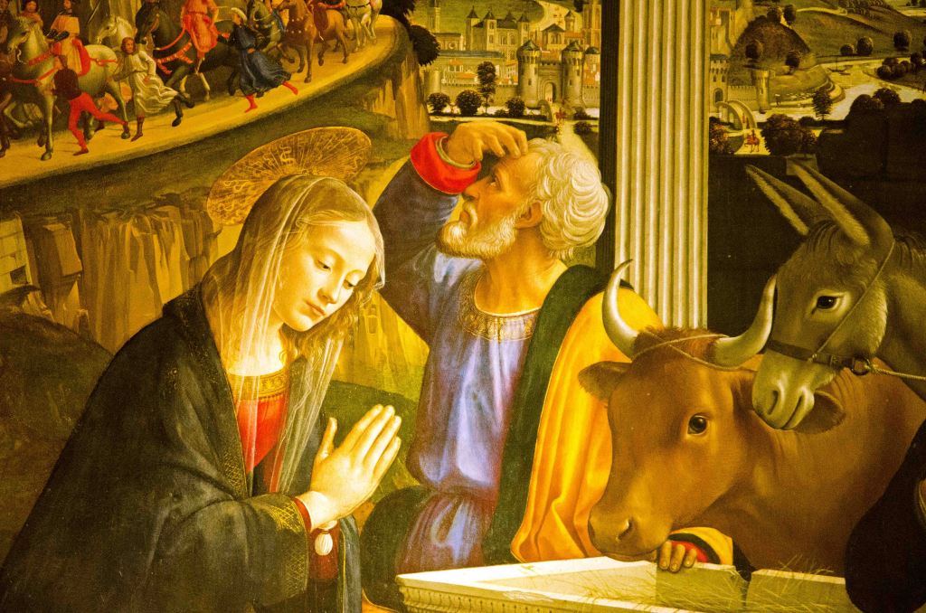 Adoration of the Shepherds (detail) by Ghirlandaio (1485)