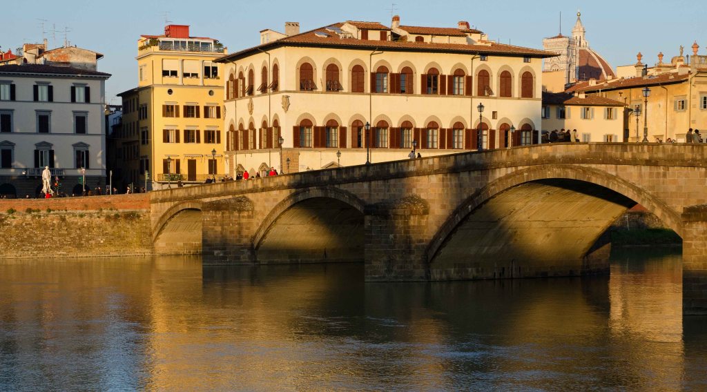 River Arno at sunset 