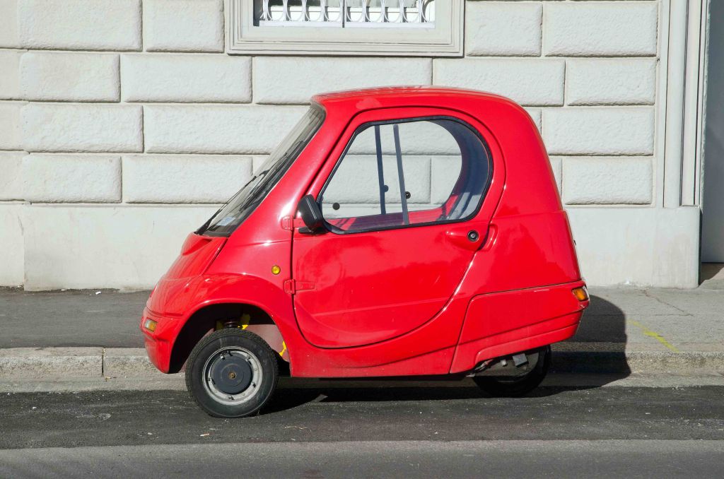 Tiny red car, Florence.