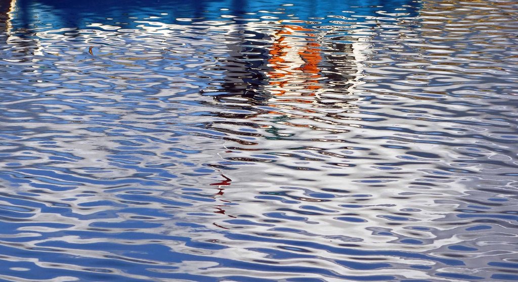 Boat reflection, cropped