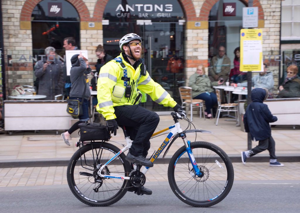 Laughing police man Scarborough