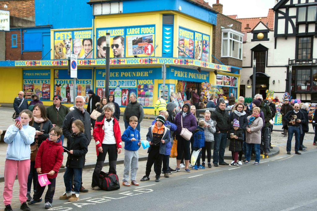 Waiting or the Tour de Yorkshire riders to arrive