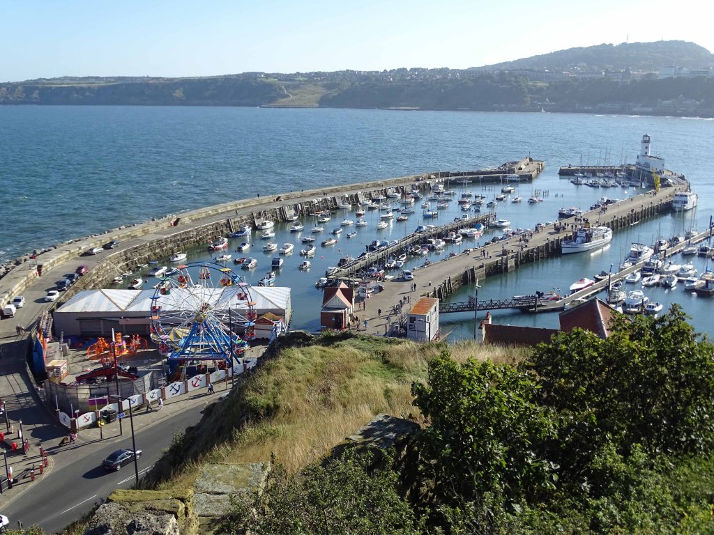 Scarborough harbour from below the castle walls