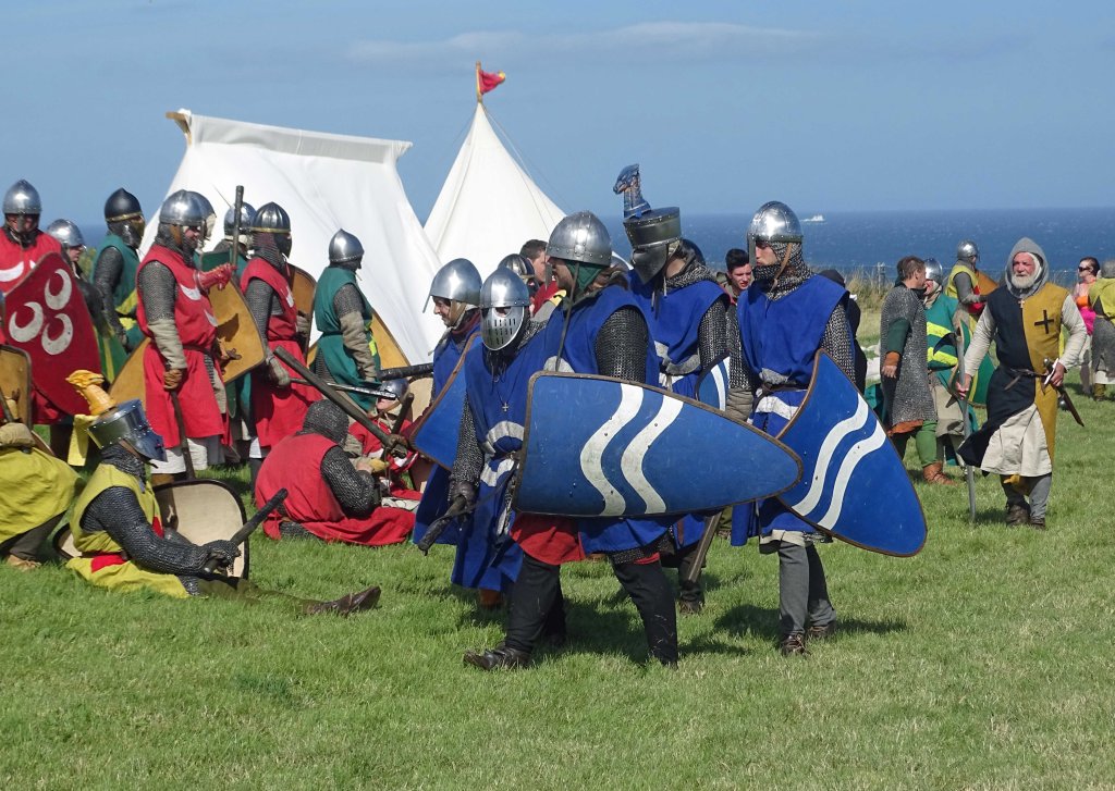Members of the blue team assembling